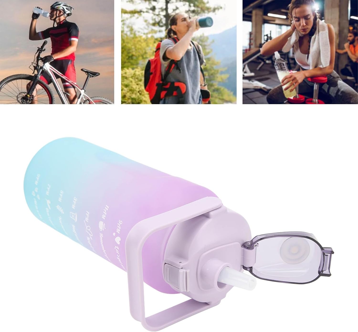 Fdit Cubierta de taza portátil tipo correa portátil para buceo al aire libre, hervidor de agua de 67.6 fl oz, extra grande, botella de agua de