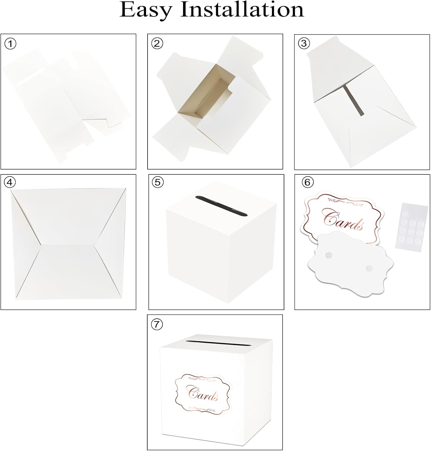 Caja de tarjetas de boda para recepción, caja de regalo blanca, caja de dinero para baby showers, cumpleaños, bodas, jubilaciones, casas abiertas,
