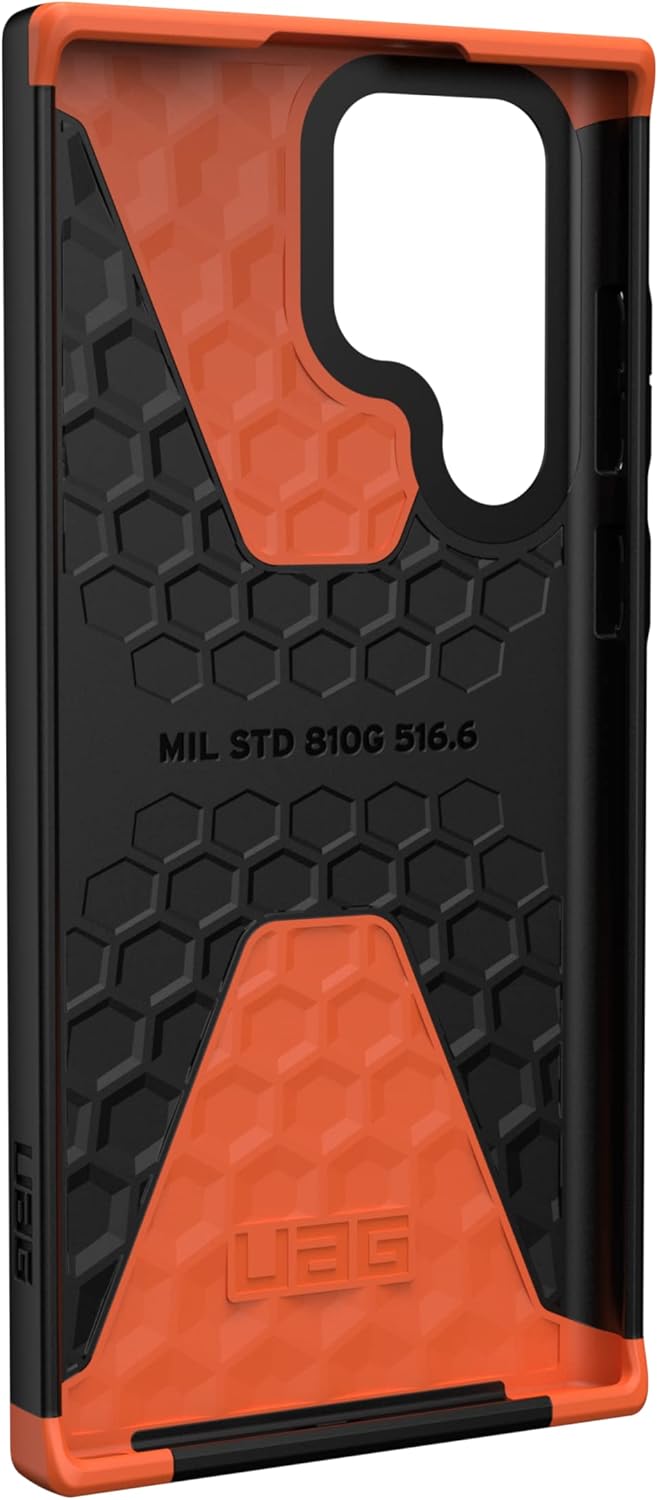 URBAN ARMOR GEAR UAG – Funda protectora para Samsung Galaxy S22 Ultra, ultrafina, absorbente de golpes, color negro, pantalla de 6.8 pulgadas