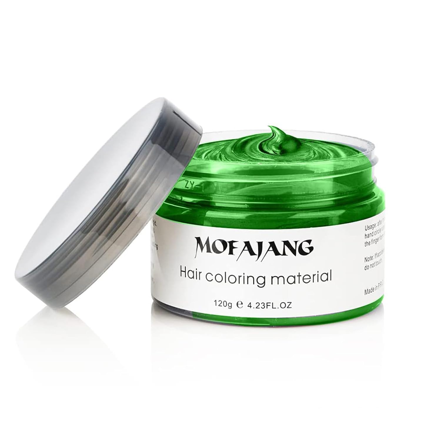 Color de cera temporal verde para el cabello, color verde en aerosol para el cabello, tinte de cera para el cabello, arcilla para peinar el cabello,