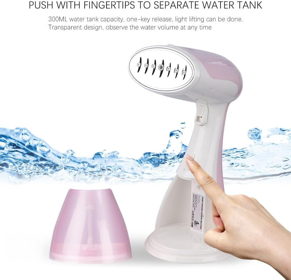 ZhenBaoTian Vaporizador para ropa, removedor de arrugas portátil de tela de ropa, calentamiento rápido de 30 segundos, apagado automático, tanque de