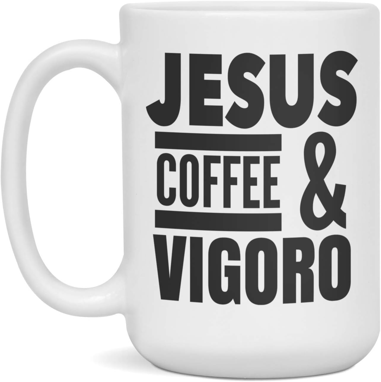 Jesus, Café y Vigoro, blanco de 15 onzas