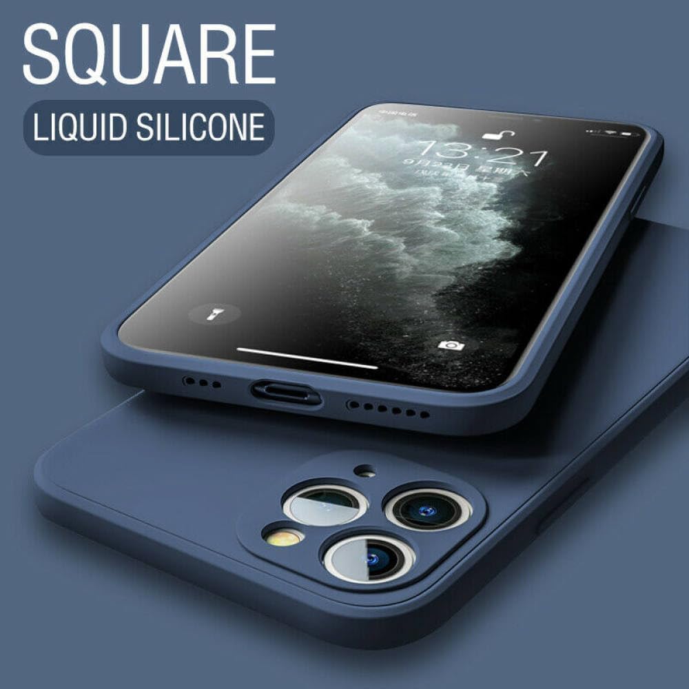 Funda cuadrada de silicona líquida para Xiaomi Redmi Note 5 5A 6 7 8 8T 9 9S 9T 10 10S 10T Pro Max Soft Thin Candy Colors Cover Cover Púrpura, para