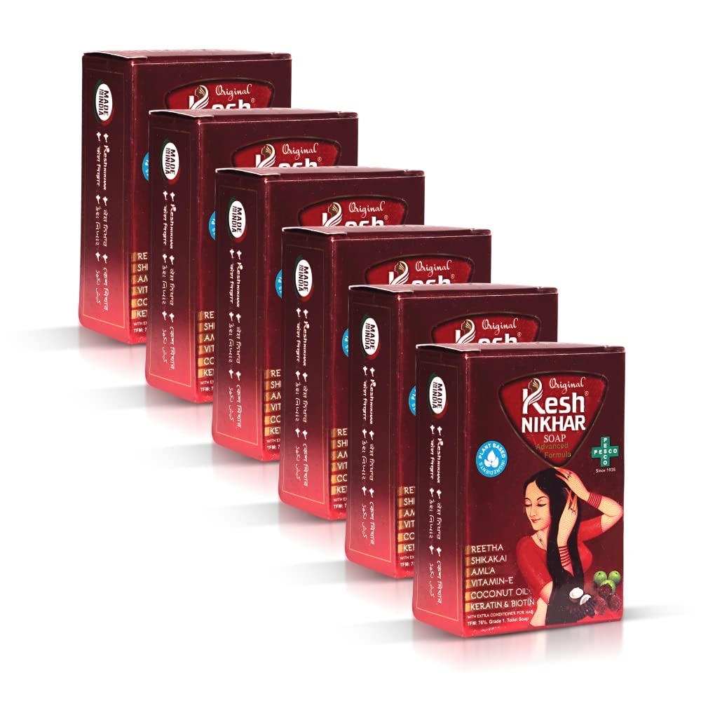 Kesh Nikhar – Jabón de fórmula avanzada, barra de champú sólido, jabón natural para el cuidado y limpieza del cabello, Amla, Reetha, Shikakai para
