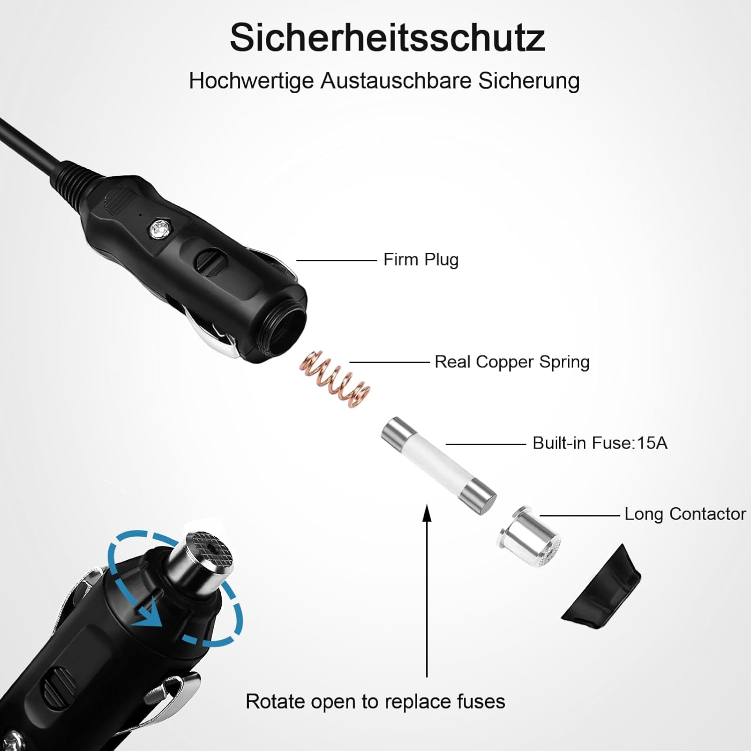 90W Resmed AirSense 11 Convertidor DC 12V-24V Cargador de coche Adaptador de CC para todos Resmed AirSense 11 AutoSetAirSense 11 Elite Cable de