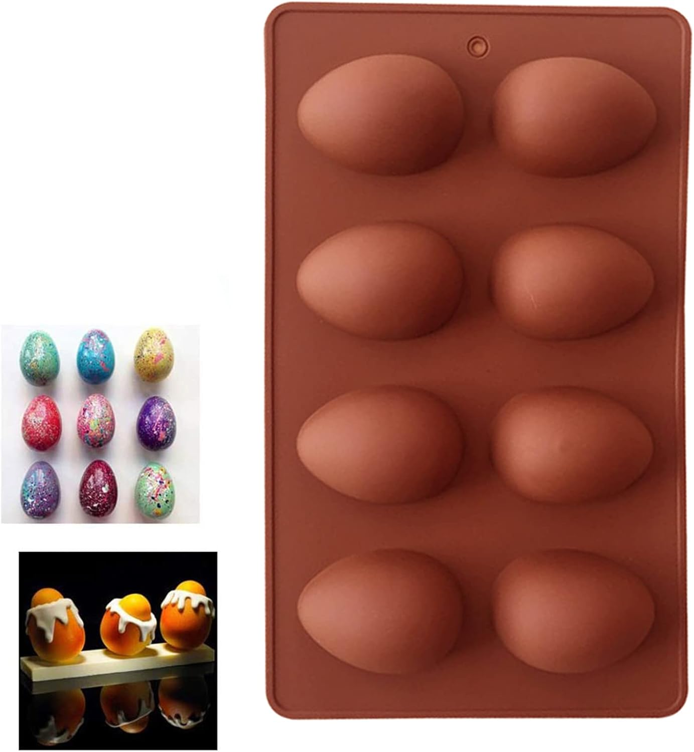 Molde de silicona para Pascua, molde de silicona para chocolate en forma de huevo, moldes para hornear para dulces de Pascua, mini jabón, pastel de