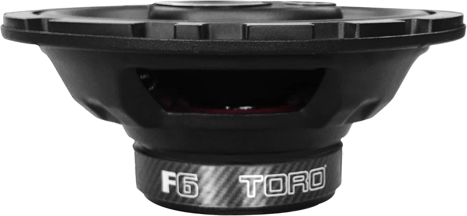 TORO TECH  F6, 6.5 Inch 3-Way Coaxial Car Speaker Set – 120 Watt MAX  60 Watts RMS, Ferro Fluid Tweeters, 4 Ohm, 1 KSV Voice Coils. Two Speaker Set
