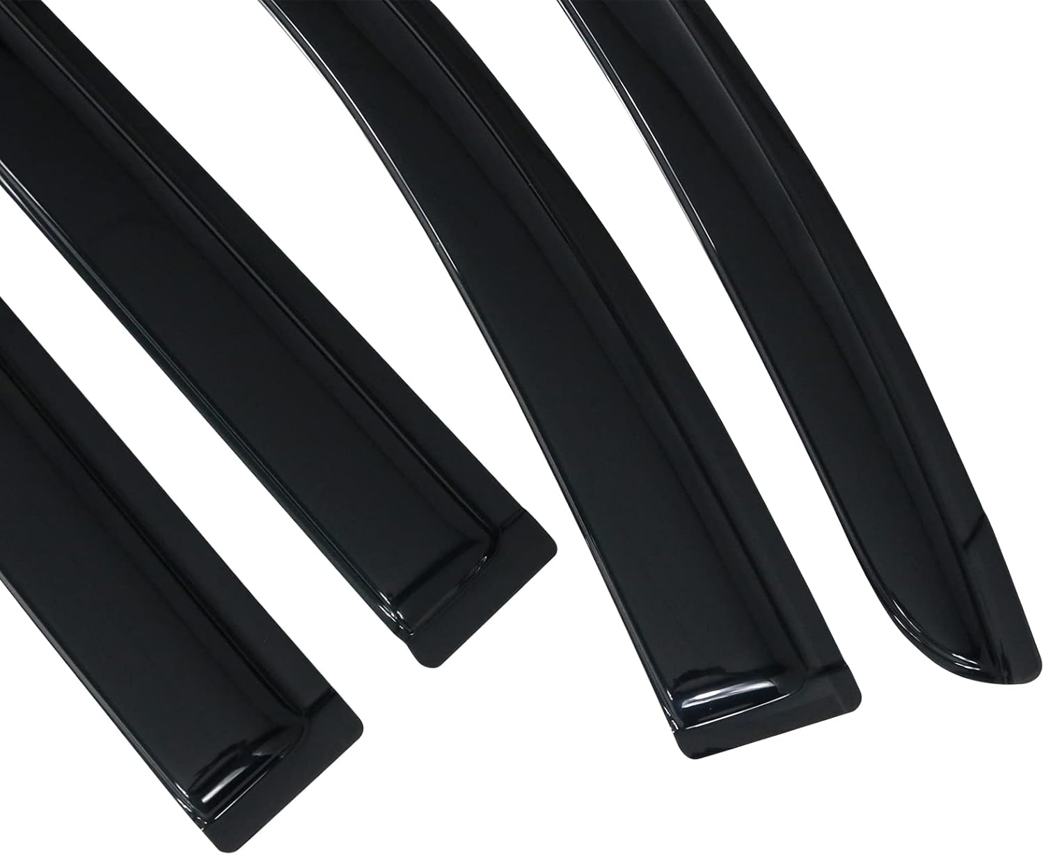IKON MOTORSPORTS – Viseras de ventana compatibles con Chrysler Town Country 2008-2018 Dodge Grand Caravan 2008-2018, humo oscuro, acrílico, viento,