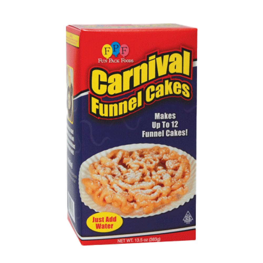 Fun Pack Foods – Mezcla de pastel de embudo de carnaval – Hace hasta 12 pasteles de embudo – 13.5 onzas