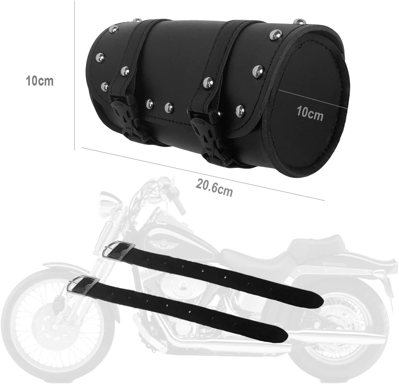 Bolsa de manillar de motocicleta Bolsa de tenedor Alforjas universales para Haley Kawasaki Suzuki Yamaha