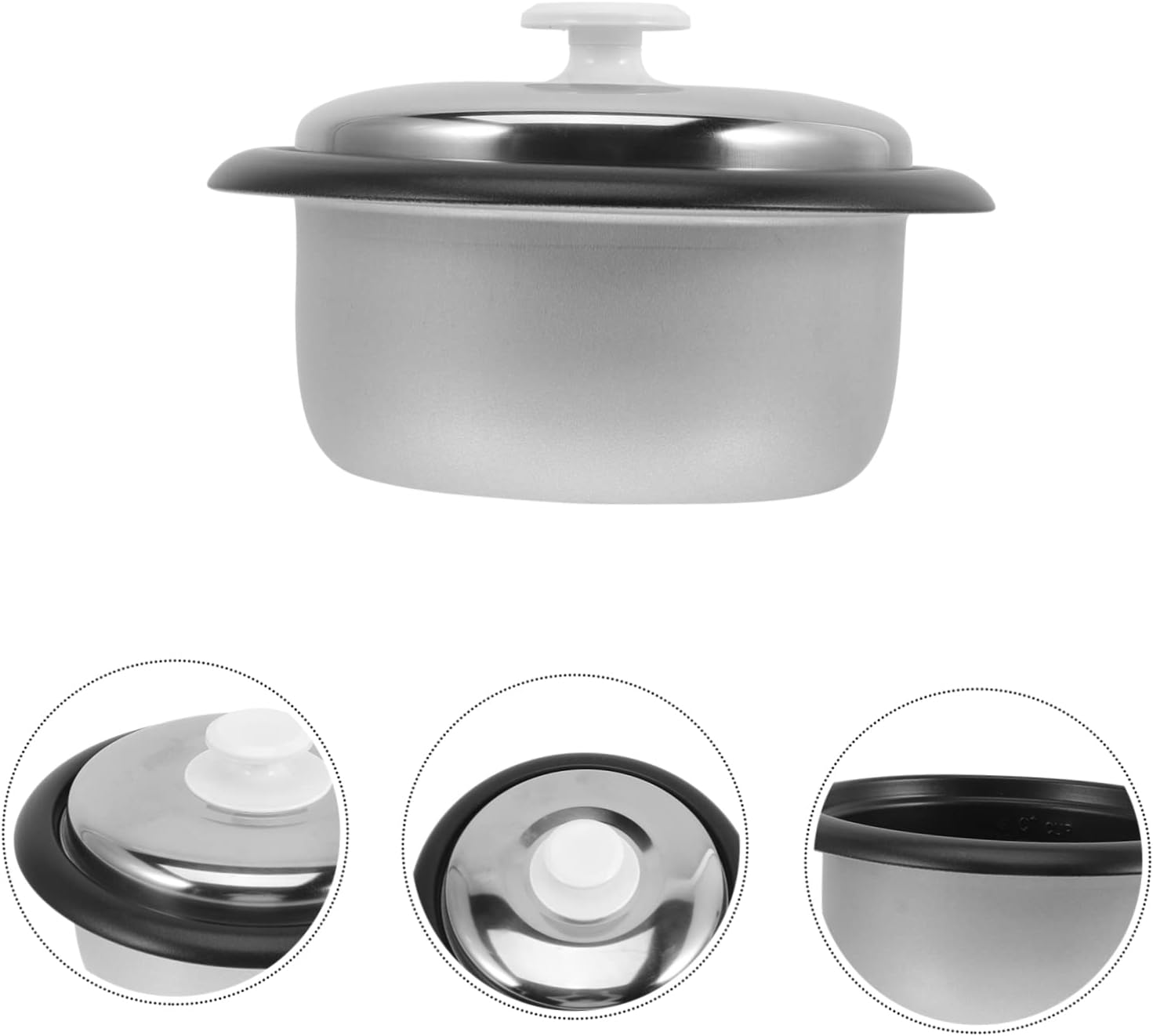 DOITOOL Olla de arroz Liner Accesorios interiores Olla interna Suministro de cocina eléctrica Olla de caldera de arroz antiadherente Olla de arroz