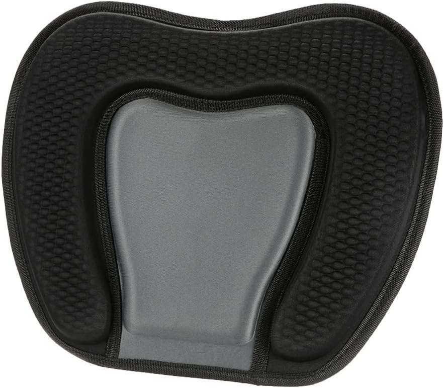 Lixada Cojín acolchado para asiento de kayak con respaldo y correas ajustables, cojín de asiento de kayak y canoa, soporte antideslizante, asiento