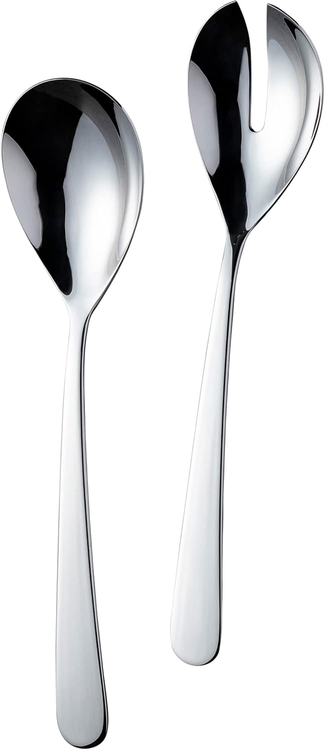 Royal van Kempen & Begeer Royal – Juego de servir (2 piezas) cuchara de ensalada + tenedor, 2 piezas, acabado de espejo