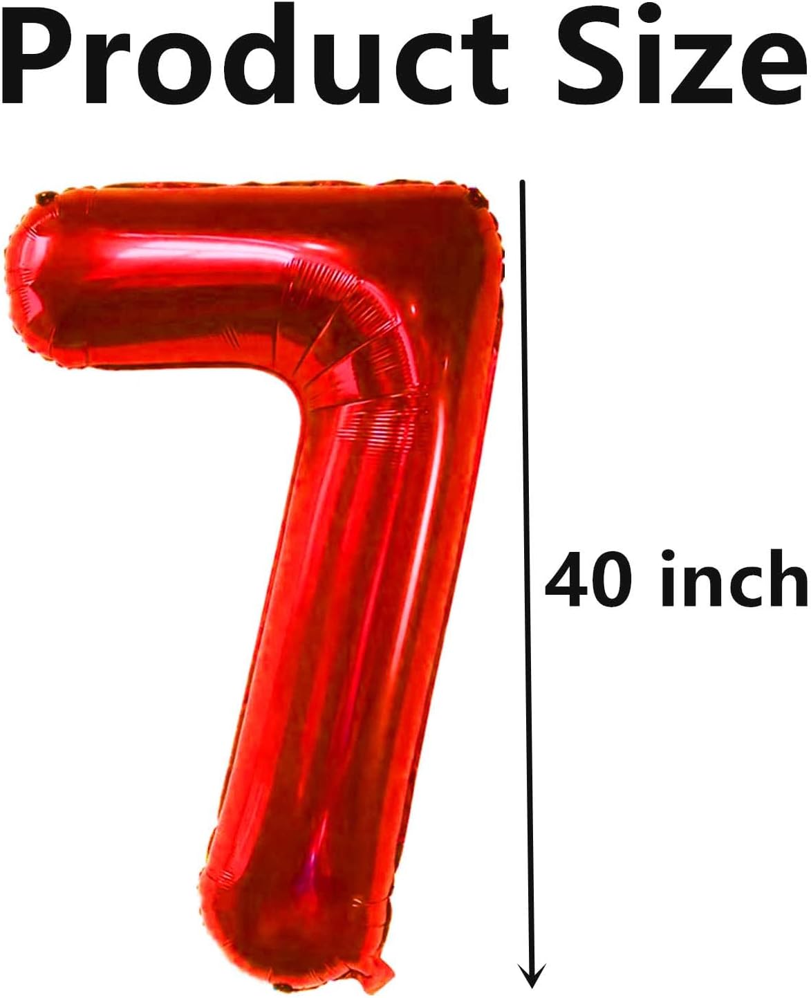 Globos digitales rojos de 40 pulgadas del número 0-9, globos grandes de Mylar con el número 7 para boda, graduación, baby shower, cumpleaños,