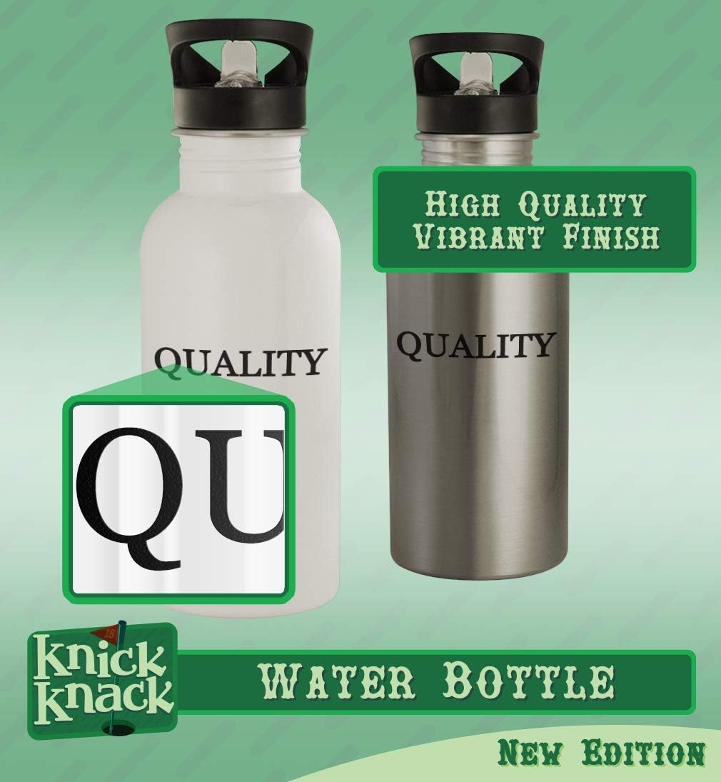 Knick Knack Gifts #wives – 20oz Stainless Steel Hashtag Outdoor Water Bottle, Silver