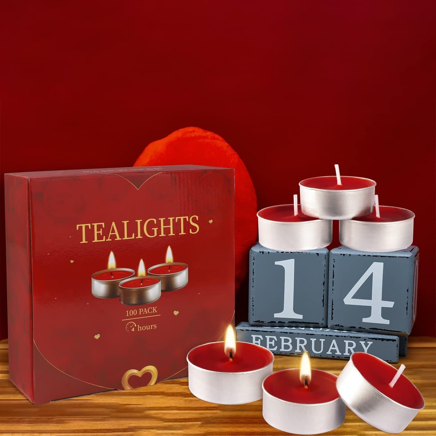 YOROXRG Paquete de 100 velas románticas sin perfume, velas de té sin aroma y de larga duración, sin goteo y de larga duración, para el estado de