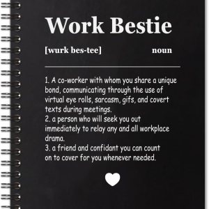 Work Bestie Definition – Cuaderno en espiral para mujeres, amigas, profesores, amantes de los libros, regalo para mejores amigos, regalo para Work Bestie Definition – Cuaderno en espiral para mujeres, amigas, profesores, amantes de los libros, regalo para mejores amigos, regalo para