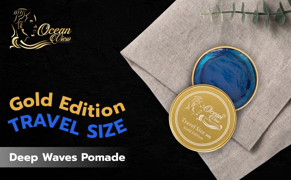 OCEAN VIEW DEEP WAVES POMADE, Pomadas constructoras de ondas a base de agua, grasa de 360 ondas para hombres hidrata, controla y estiliza el cabello