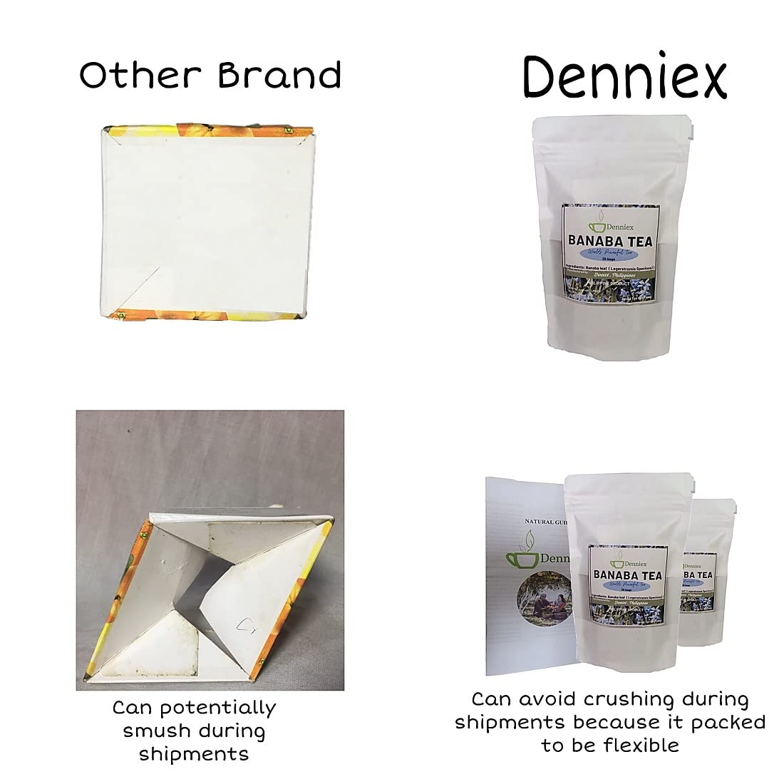 Bolsas de té de hojas de Banaba Denniex Extracto de primera calidad con Natural Guide