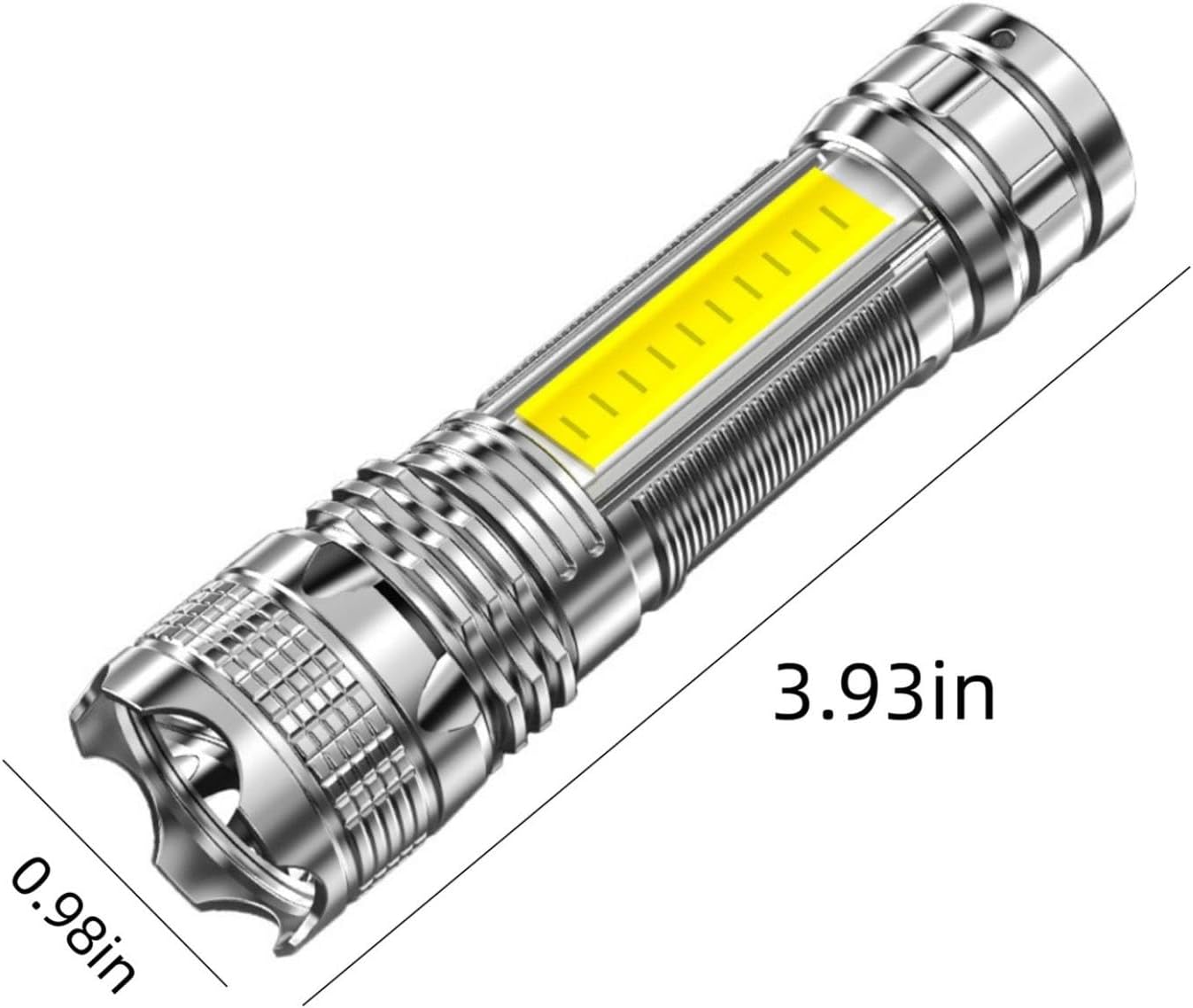 Paquete de 2 linternas LED, 100000 lúmenes, linterna súper brillante, zoomable, linterna recargable con 4 modos, potente linterna de mano (paquete