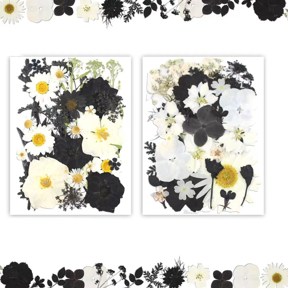 Buzidao Flores secas prensadas, más de 60 piezas de flores prensadas naturales para resina, arte de uñas, álbumes de recortes, velas, tarjeta de