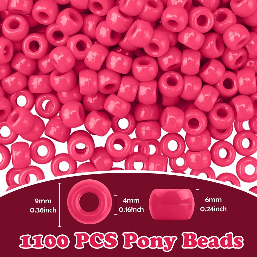 1100 cuentas de poni, cuentas para hacer joyas, cuentas para hacer pulseras, cuentas para hacer pulseras de la amistad, kit de cuentas para