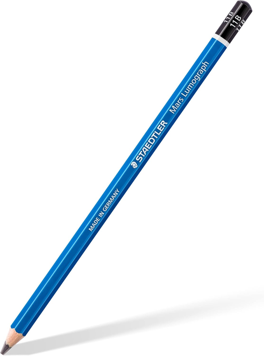 Staedtler Mars Lumograph 11B – Lápiz de dibujo artístico de grafito, muy suave, resistente a la rotura, 12 unidades, 100-11B