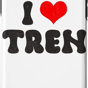 Carcasa para iPhone XS Max con frase de entrenamiento divertida “I Love Tren I Heart Tren Tren Carcasa para iPhone XS Max con frase de entrenamiento divertida “I Love Tren I Heart Tren Tren