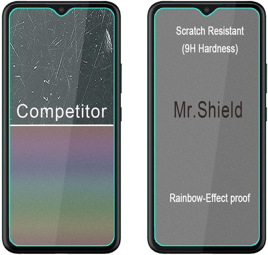 Mr.Shield Paquete de 3 Diseñado para AT&T Maestro Max vidrio templado vidrio japonés con dureza 9H Protector de pantalla con reemplazo de por vida