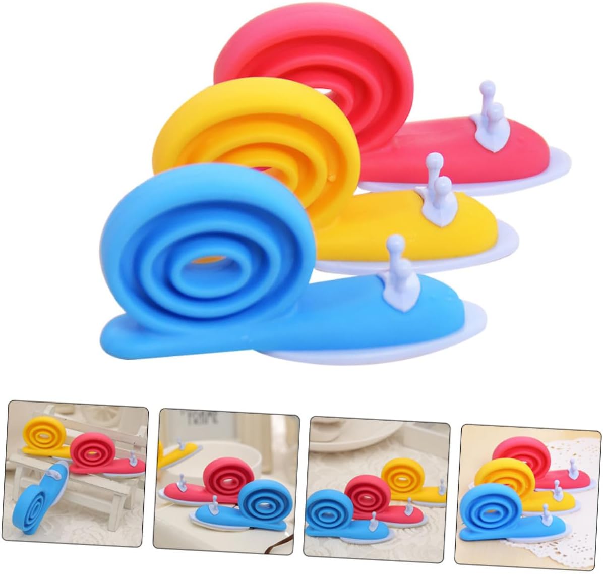 6 piezas de clip decorativo para puerta, protector de dedo de caracol, tapón de puerta de caracol, tapón decorativo para puerta de cuarto de bebé,