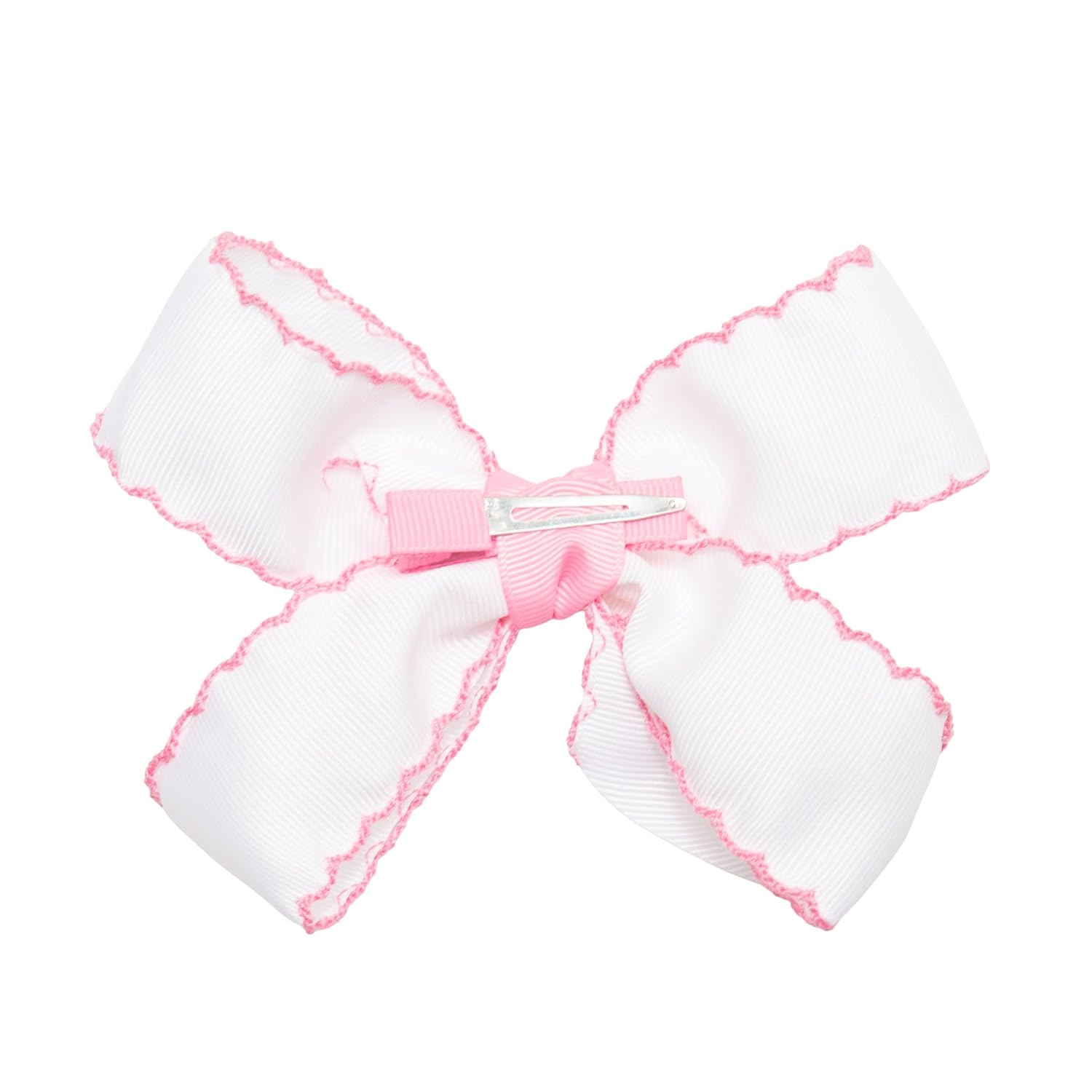 HAIRBOWS – Lazo para el cabello con punto de luna de grogrén para niña con un nudo central en un clip, para todas las edades y tipos de cabello,