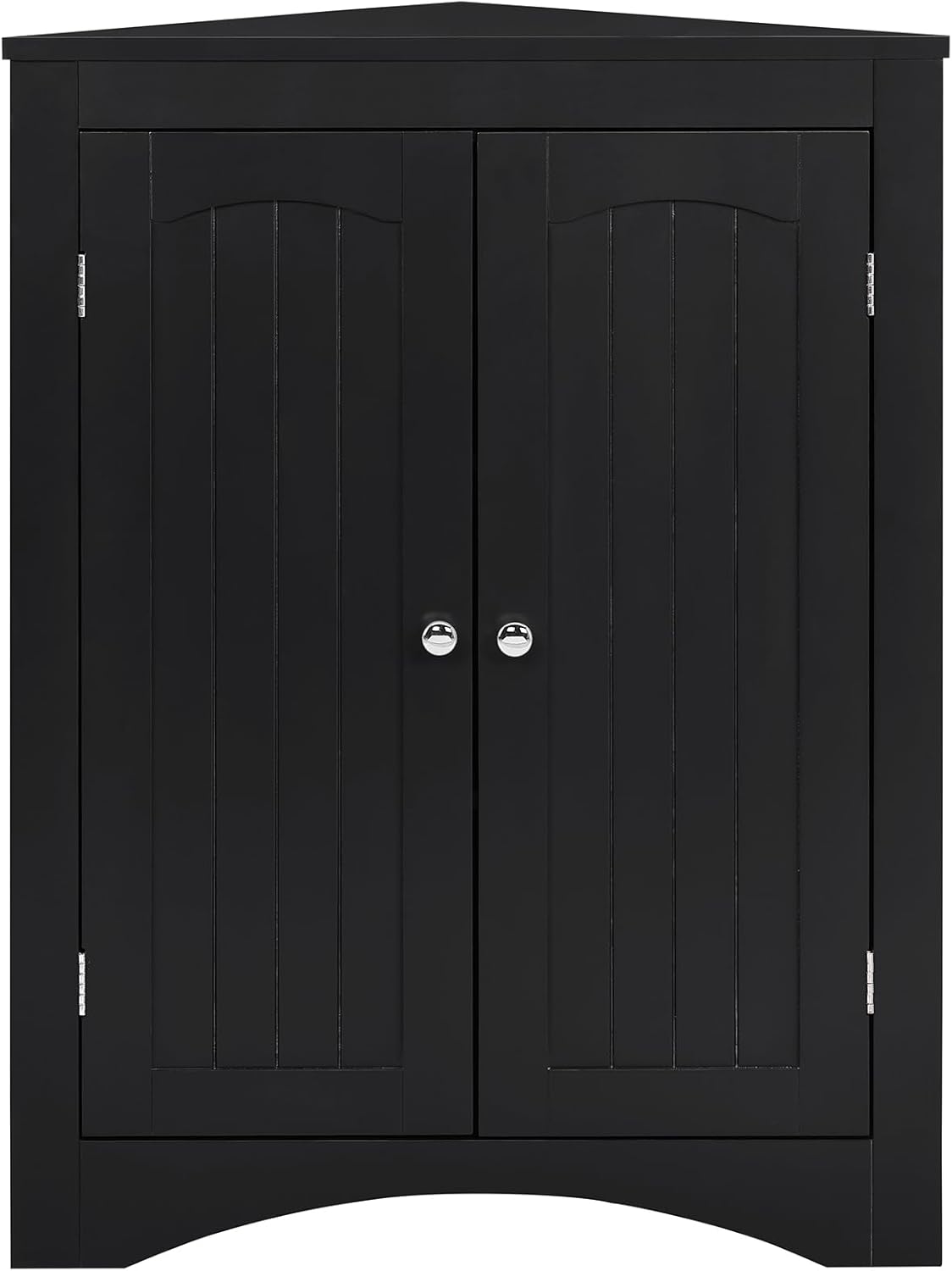 Bellemave Armario esquinero de baño con puertas y estantes ajustables, gabinete de almacenamiento triangular para baño, aparador independiente para