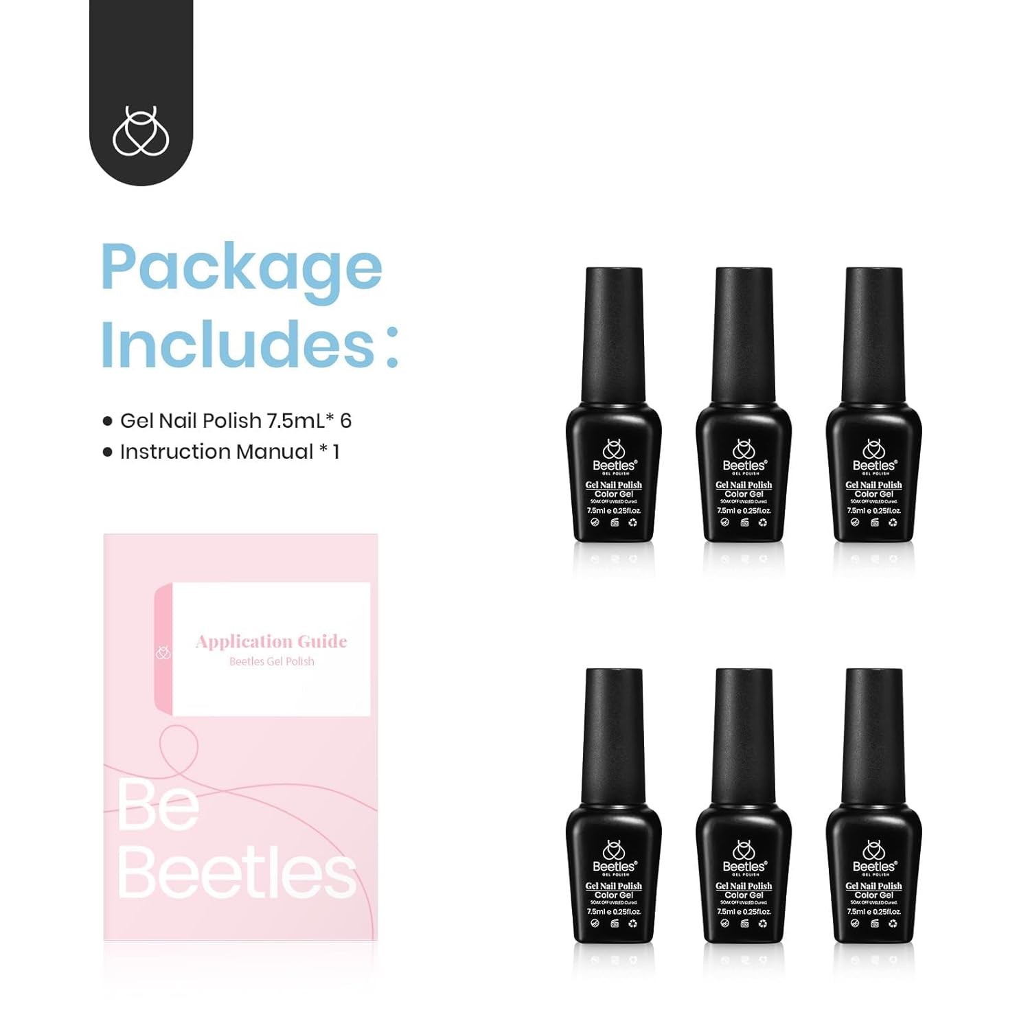 Beetles – Kit de 6 colores de esmalte de gel de uñas Morandi, Daydream Verses, colores nude, rosa, blanco, azul, brillo, lámpara de uñas LED