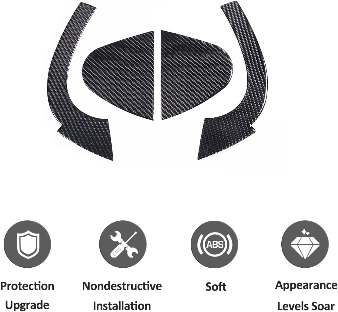 Protectores de borde de puerta de automóvil de fibra de carbono suave anti colisión, 4 unidades para Jaguar F-TYPE 2013-2022 Cojines de