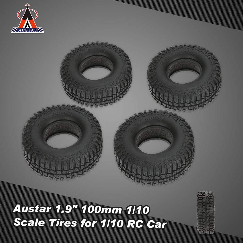 Goolsky 4 neumáticos Austar 1.9 “3.937 in escala 110 para 110 RC4WD D90 Axial SCX10 RC Rock Crawler