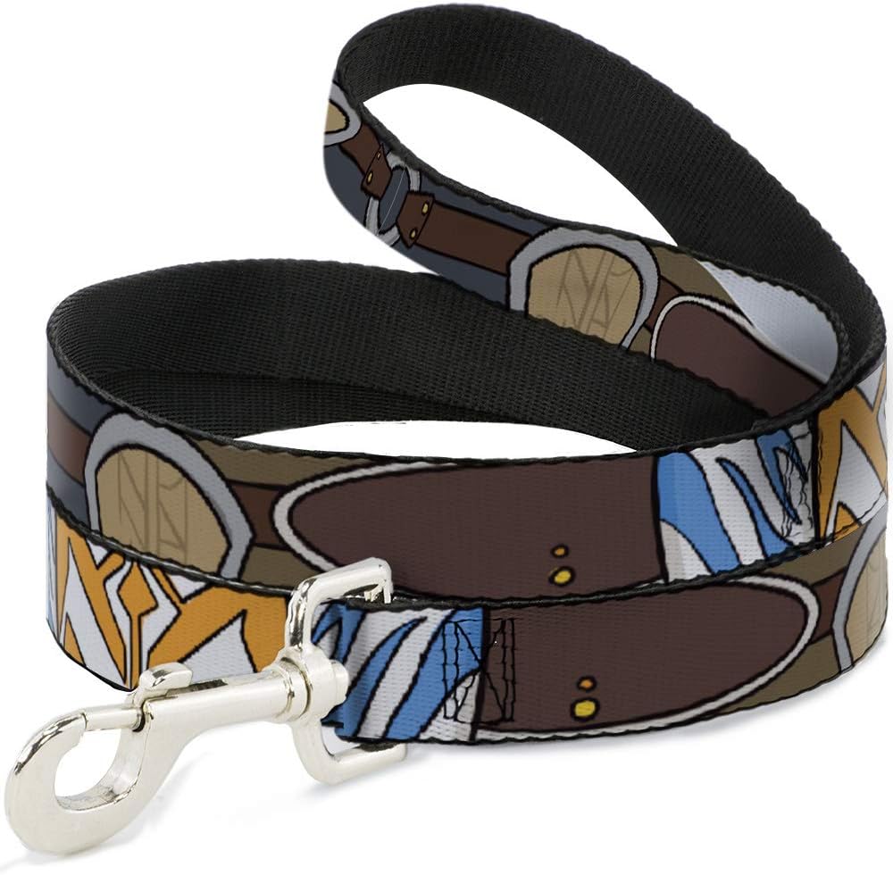 Star Wars – Correa para mascotas, correa para perro, elementos limitadores de Star Wars The Clone Wars Ahsoka Tano, 4 pies de largo 0.5 pulgadas de