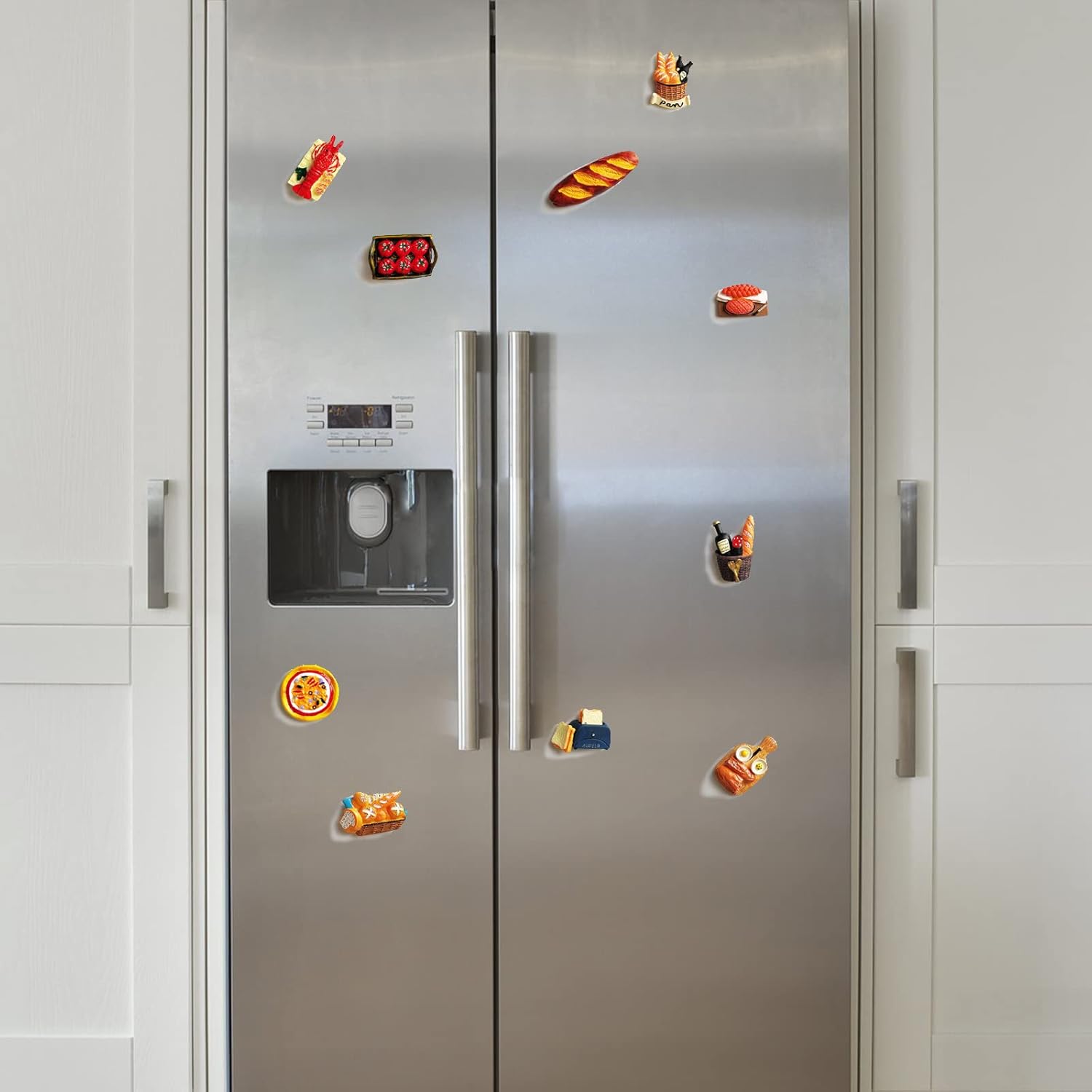 12 calcomanías de imán para refrigerador, divertidas calcomanías 3D para decoración del hogar, cocina, oficina, pizarra blanca, mapas, imanes