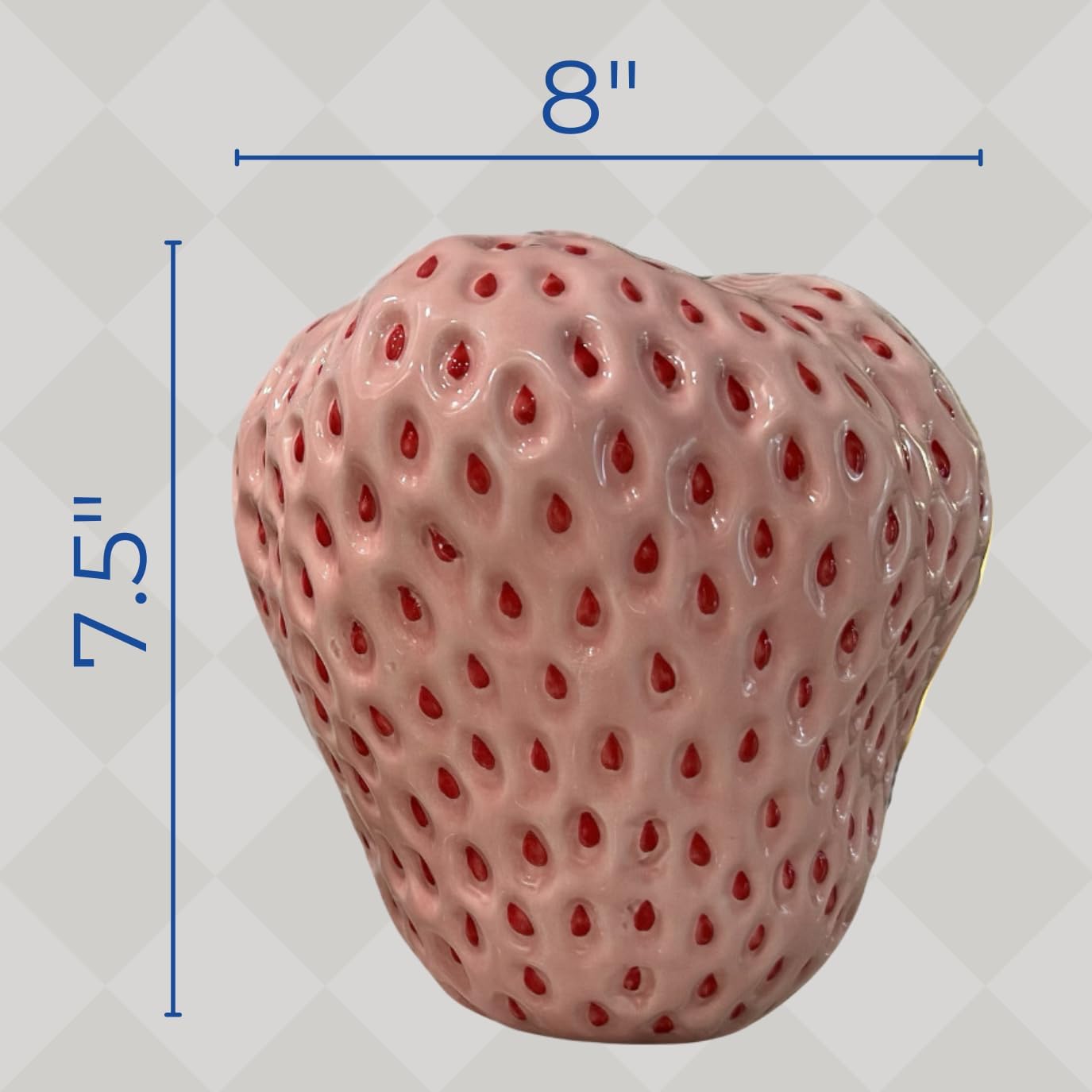 Jarrón de fresa rosa, jarrón único para decoración estética, decoraciones de fresa para cocina, estantería y centro de mesa auxiliar