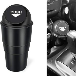 NTNEV Mini basurero para automóvil, contenedor de basura para automóvil, a prueba de fugas, cubo de basura para automóvil con tapa, contenedor NTNEV Mini basurero para automóvil, contenedor de basura para automóvil, a prueba de fugas, cubo de basura para automóvil con tapa, contenedor