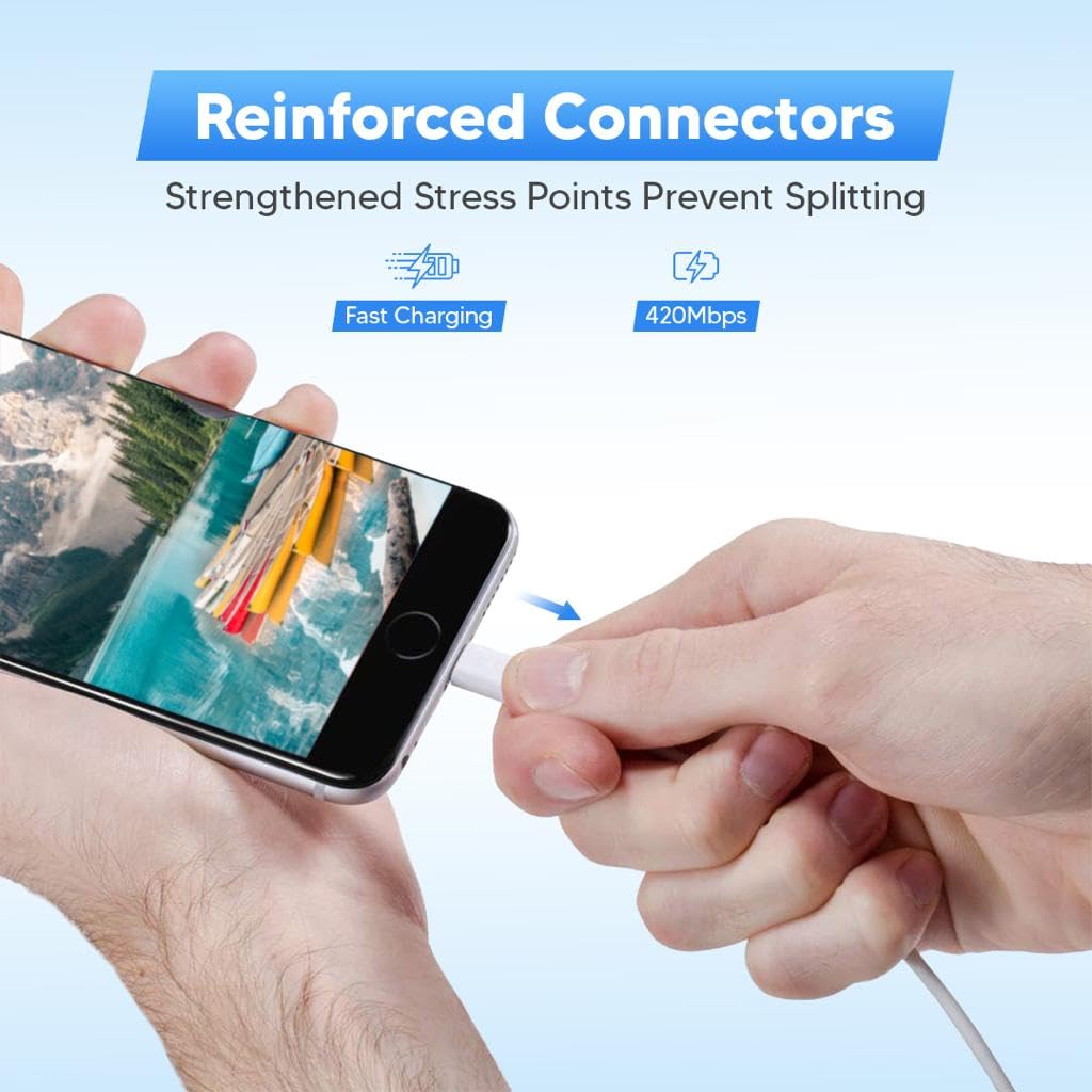Presentamos el Lightningn-14 el cable definitivo para iPhone 14 de 3.3 pies con carga rápida Lightnign y transferencia de datos sin problemas