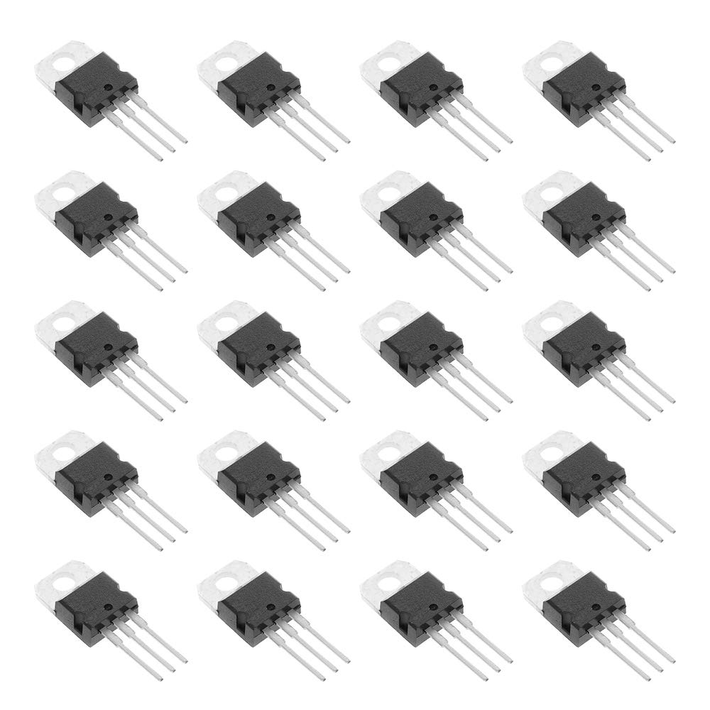 Bridgold 20pcs TIP120 TO-220 NPN Darlington Transistor de potencia bipolar, 5A 60V HFE 1000, 3 pines