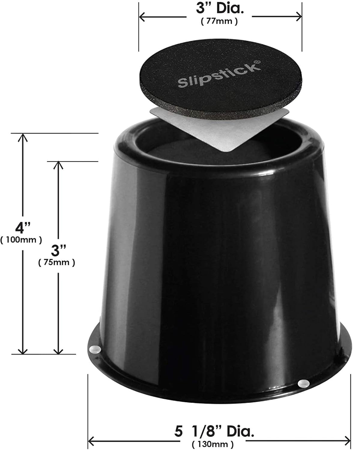 Slipstick CB676 – Elevadores de cama inclinados de 3 pulgadas para alivio de reflujo ácido, dolor y respiración (juego de 2 elevadores médicos y 2