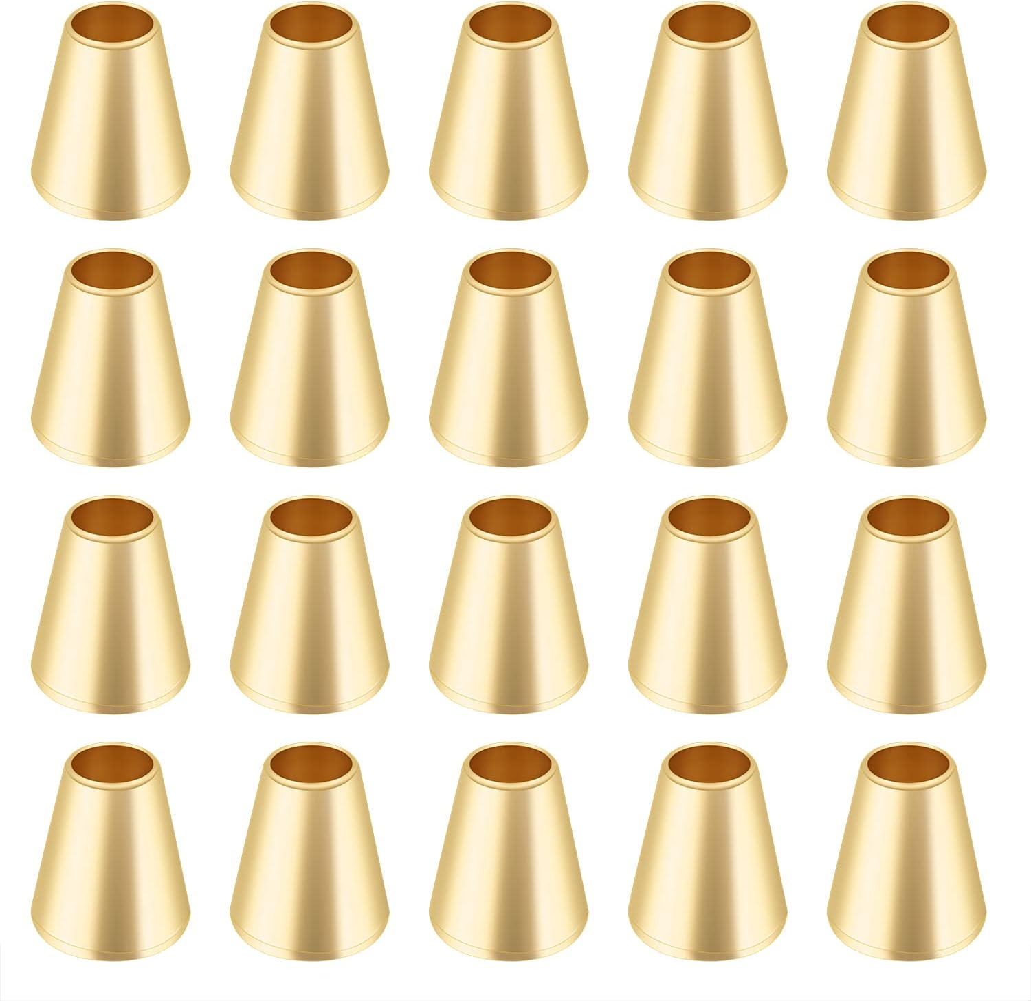50 piezas de cuerda de aleación de metal con forma de campana de cuerda de bloqueo de cuerda de bloqueo de cuerda de un solo agujero para cordón