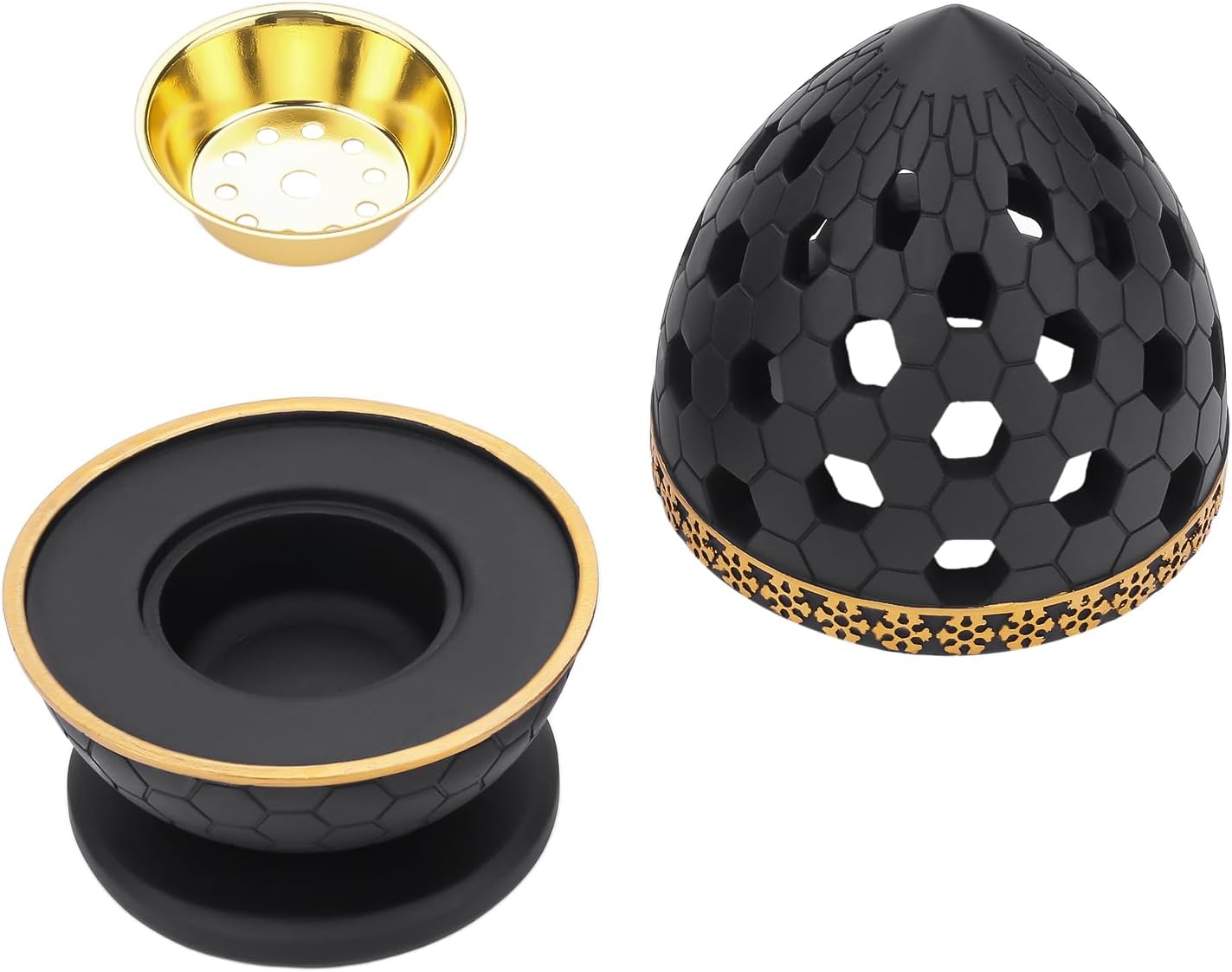 WURUIYANH Quemador de incienso de carbón, quemador de incienso de resina, para yoga, spa y aromaterapia, oficina y decoración del hogar (negro)