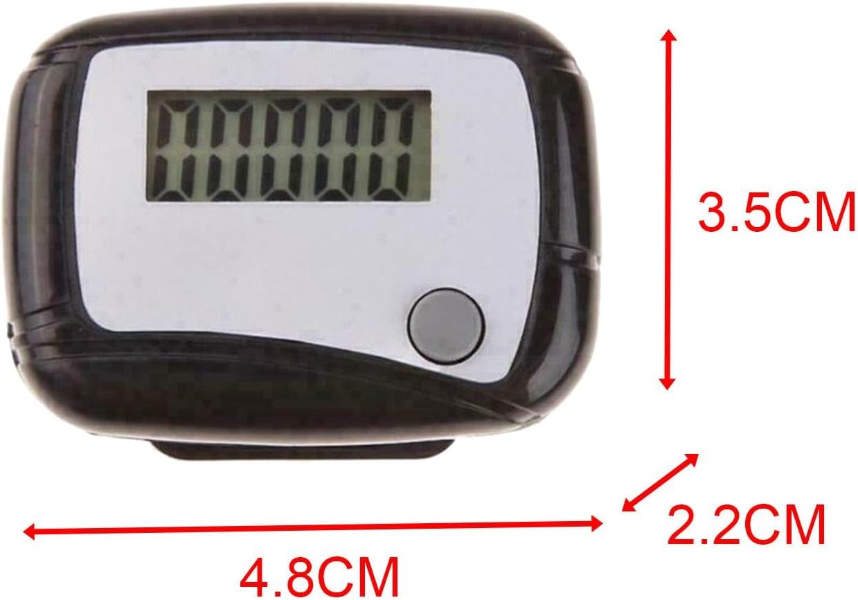 Colaxi Contador de pasos, podómetro, monitor diario de objetivo, dispositivos de movimiento de caminar, clip para cinturón, podómetro electrónico