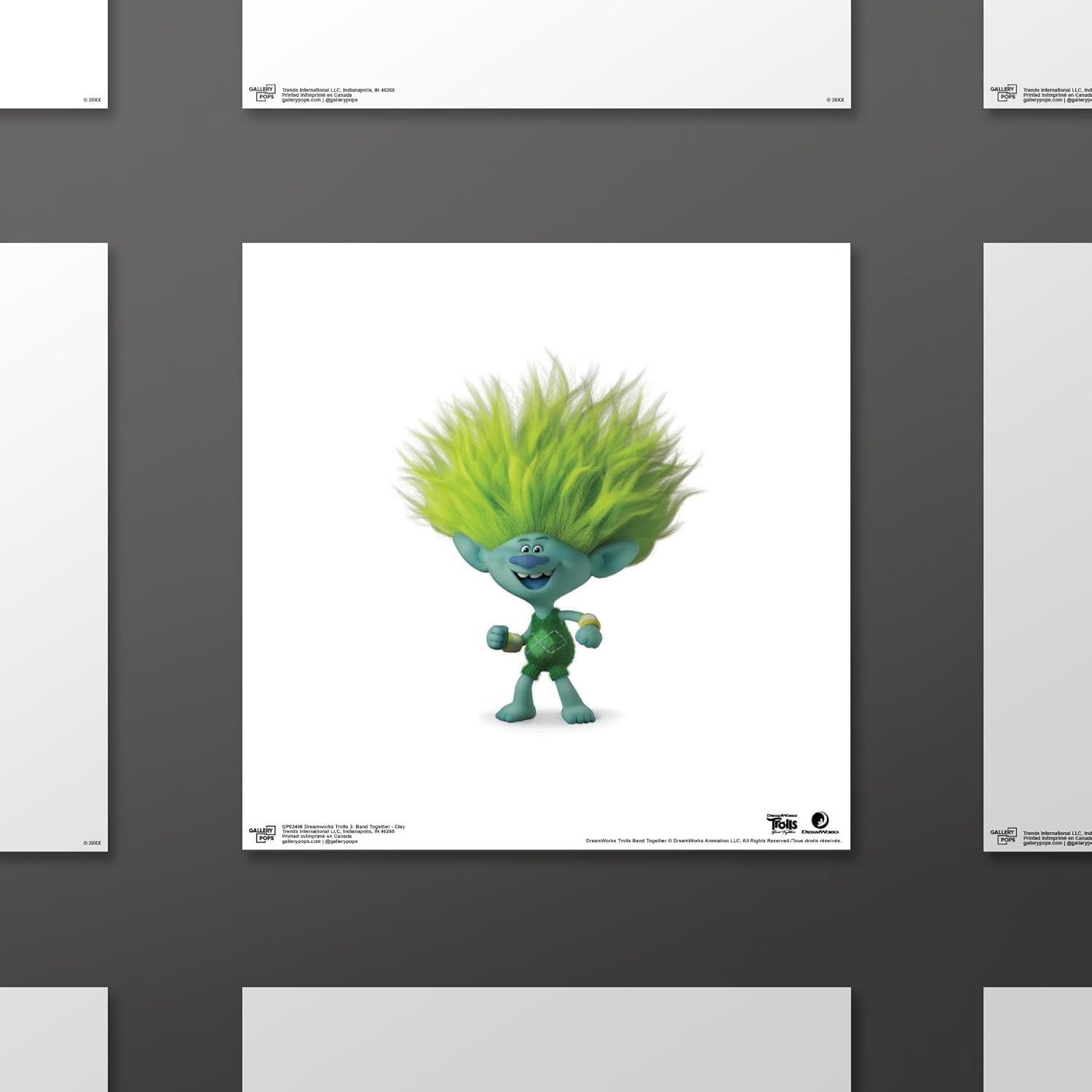 Trends International Gallery Pops Trolls Band Together – Póster de pared de arcilla para pared, 12.00 x 12.00 pulgadas, versión sin marco