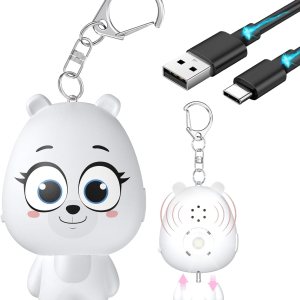 Alarma personal para mujeres, alarma de seguridad personal recargable para mujeres, niños y ancianos, sirena fuerte de 130 dB, luz estroboscópica, Alarma personal para mujeres, alarma de seguridad personal recargable para mujeres, niños y ancianos, sirena fuerte de 130 dB, luz estroboscópica,