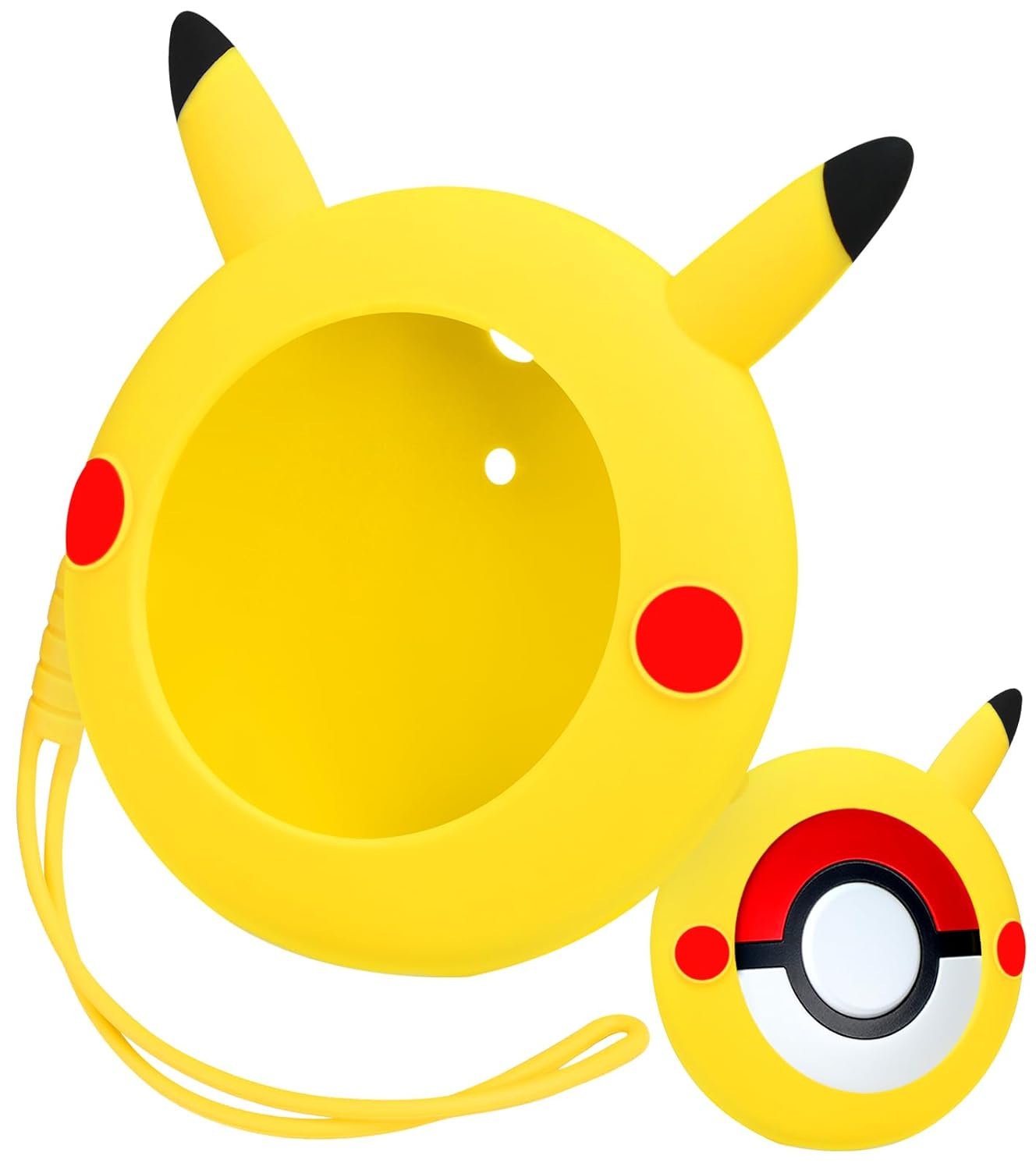 Gurgitat for Pokemon Go Plus Plus Case with Wrist Strap Cute Cartoon Girls Teens Game Boys Yellow Anime for Poké Go Plus+ Cover Accessory Slim Soft
