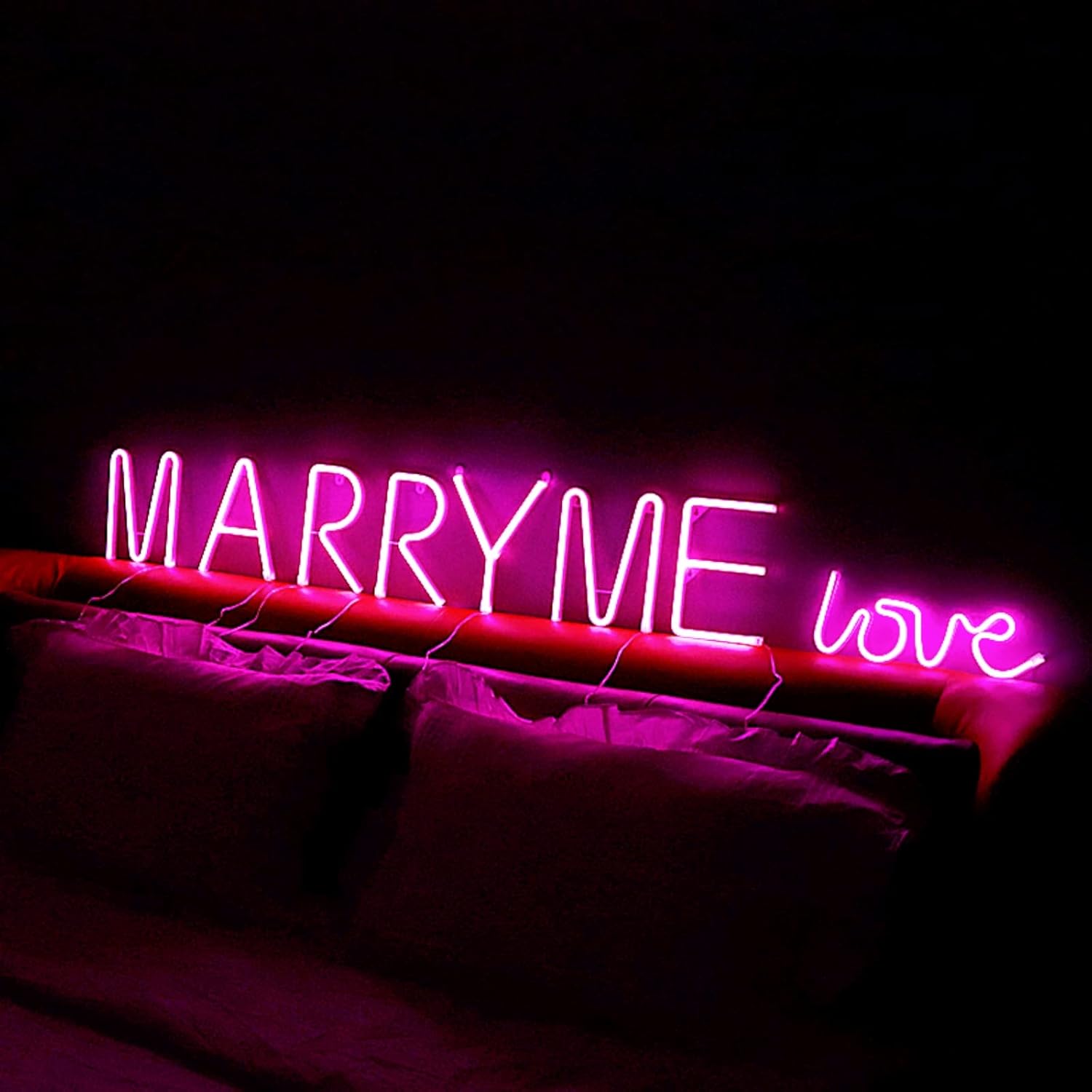 Letreros de letras LED de neón, letreros de marquesina iluminadas, letras LED luminosas alimentadas por USB o baterías, para dormitorio, fiesta de