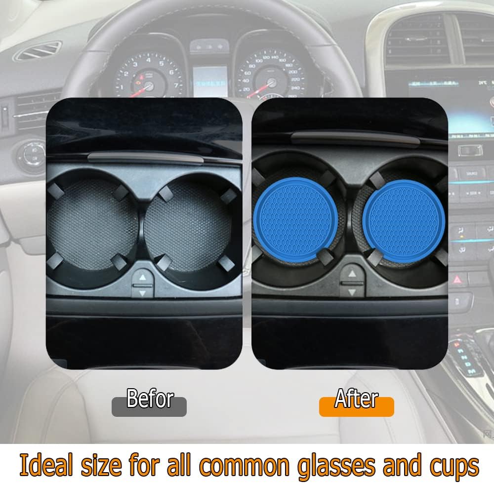 2 posavasos para automóvil, antideslizante, universal, portavasos para automóvil, portavasos de PVC, accesorios interiores de automóvil, adecuados